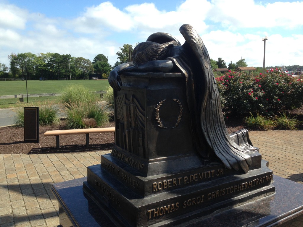 The Angel in Anguish staute at Windward Beach Park in Brick. (Photo: Daniel Nee)