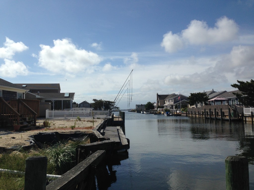 A damaged bulkhead in the Mantoloking Shores section of Brick Township. (Photo: Daniel Nee)