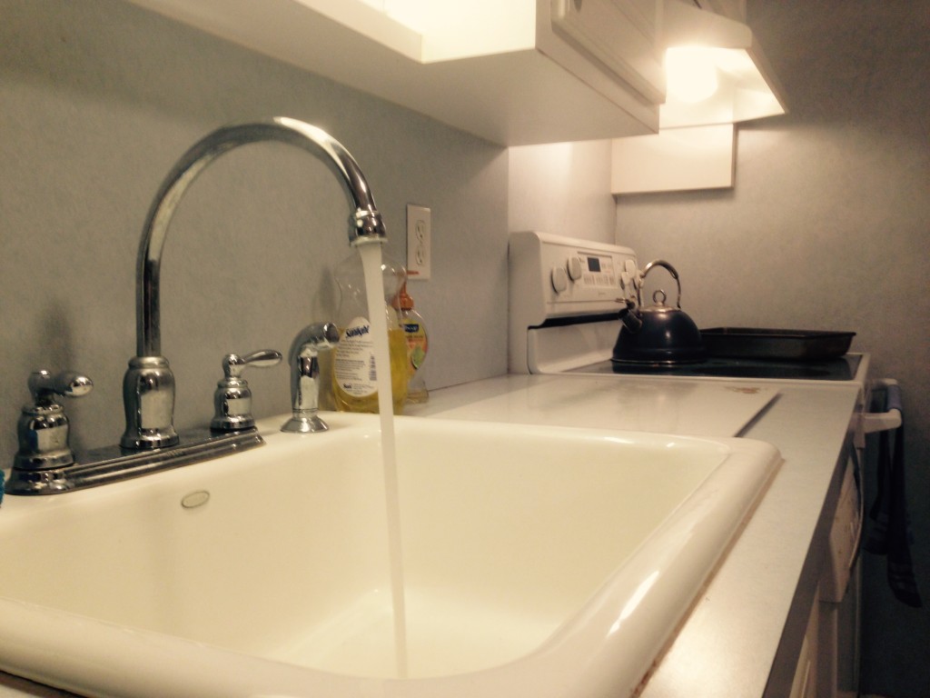 A kitchen sink in Brick, N.J. (Photo: Daniel Nee)