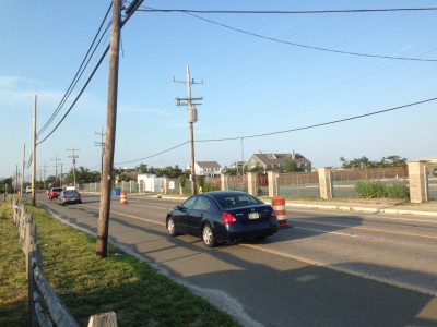 Route 35 near Brick Beach 3, Sept. 2, 2014. (Photo: Daniel Nee)