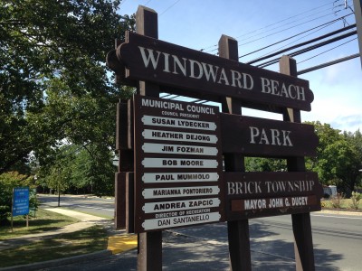 The entrance to Windward Beach Park in Brick. (Photo: Daniel Nee)