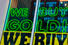 A sign outside a secondhand gold dealer. (Seth Anderson/Flickr)
