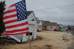 An American flag outside a home in Shore Acres, Brick, N.J., 2012 (Photo: Daniel Nee)