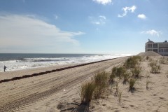 A steel revetment along Brick's oceanfront, looking south from Brick Beach III. (Photo: Daniel Nee)