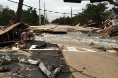 The breach at Herbert Street in Mantoloking, N.J. during Superstorm Sandy (Supplied Photo)