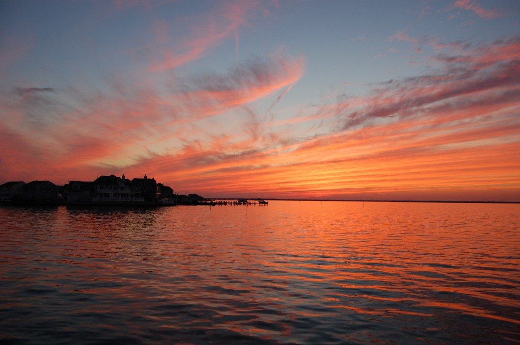 The Nov. 9, 2014 sunset over Barnegat Bay in Brick, N.J. (Photo: Daniel Nee)