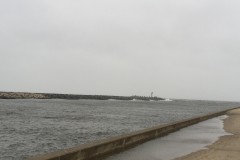 Leftover flooding at Manasquan Inlet, even at low tide. (Photo: Daniel Nee)
