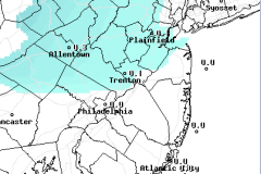 A snow accumulation map from the National Weather Service, Dec. 10-11, 2014.