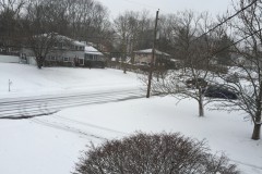 Snow covering a Brick Township street just after 4 p.m. Monday, Jan. 26, 2015. (Photo: Daniel Nee)