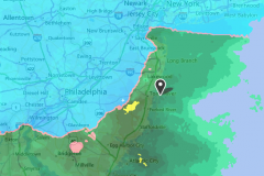 The weather radar at 1 a.m. Monday. (Courtesy: Weather.com)