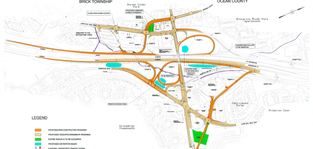 Interchange 91 Realignment (Source: Ocean County Engineering Department)