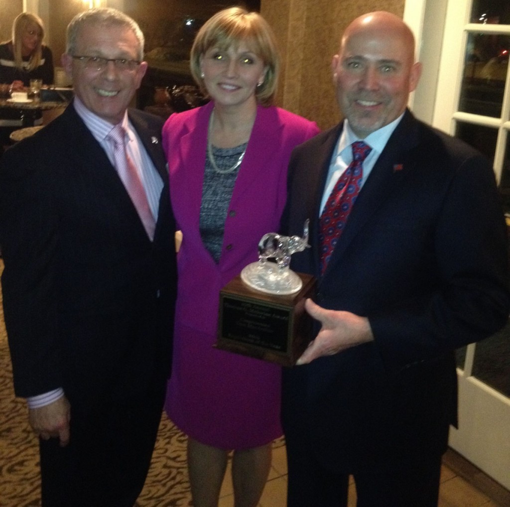 Brick Republican Club President John Catalano with Lt. Gov. Kim Guadagno and Rep. Tom MacArthur