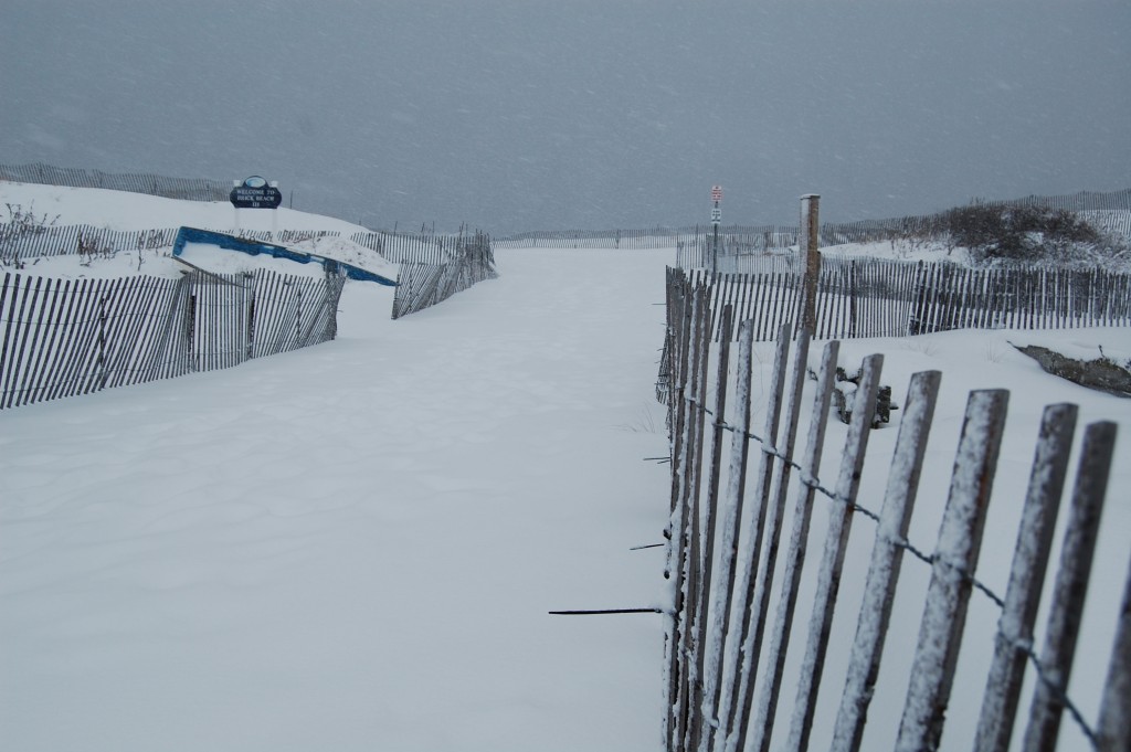 Brick Beach III during the March 5, 2015 snow storm. (Photo: Daniel Nee) Click to expand.