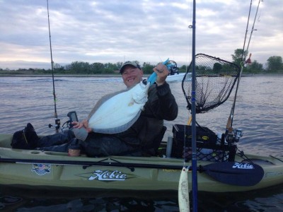 A fluke caught while kayak fishing in Barnegat Bay. (Credit: Gary Ward/Jersey Paddler)