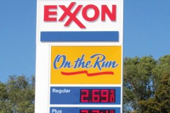 An LED gas station sign. (File Photo)