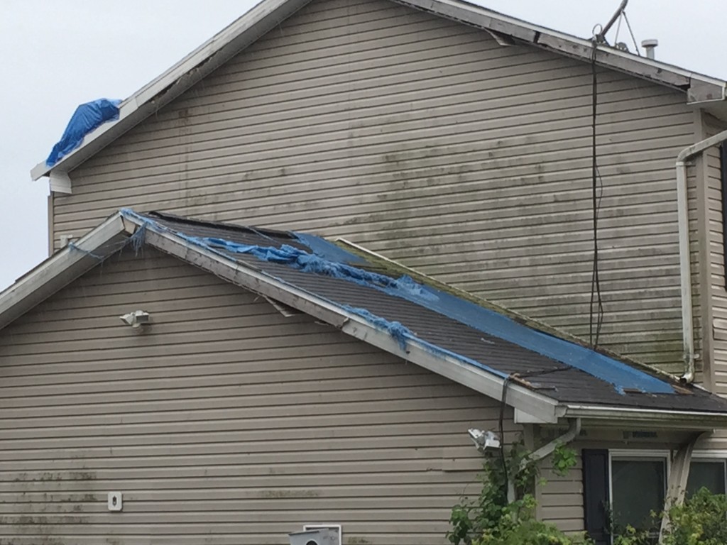 A home on South Beverly Drive in Brick, exposed to the elements. (Photo: Daniel Nee)