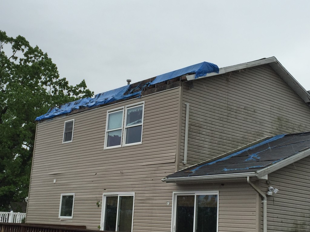 A home on South Beverly Drive in Brick, exposed to the elements. (Photo: Daniel Nee)