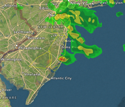 A storm system moving through, July 13, 2015.
