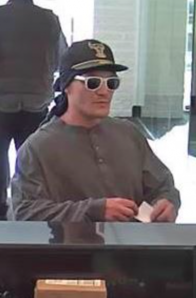 A photo of the suspect in a Toms River bank robbery. (Credit: TRPD)