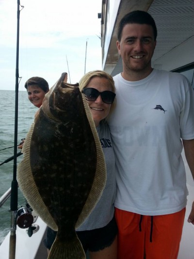 A doormat fluke caught on the Cock Robin party boat. (Photo: Cock Robin Crew)