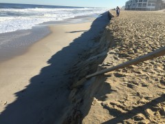 A steel sea wall along Brick's oceanfront after a nor'easter, Oct. 6, 2015. (Photo: Daniel Nee)