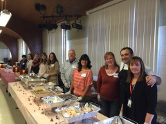 St. Dominic School, Brick, hosts a Thanksgiving feast, Nov. 23, 2015. (Photo: Daniel Nee)
