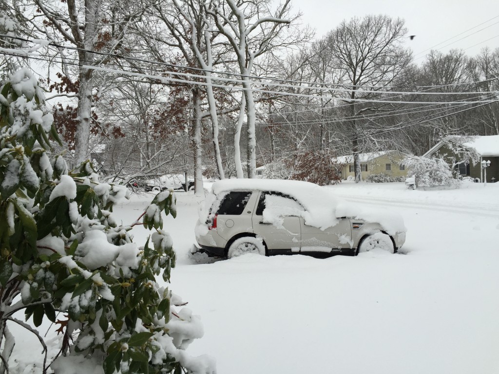 A snow-covered local street. (Photo: Daniel Nee)