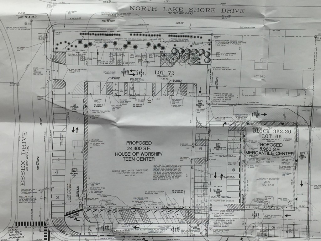Zoning plans for New Beginnings Christian Church. (Photo: Daniel Nee)