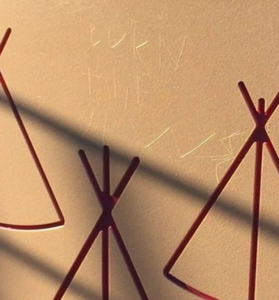 An anti-Semitic statement carved into playground equipment in Toms RIver. (Photo: TRPD)