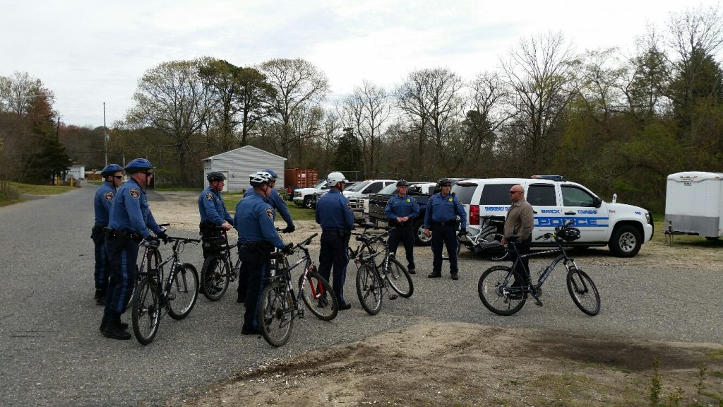 Brick police officers train for bicycle patrols. (Photo: Brick Twp. Police)