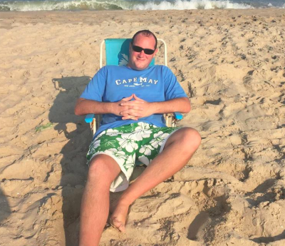 Shorebeat editor Daniel Nee, taking a break from hard-hitting news reporting. (Family Photo)