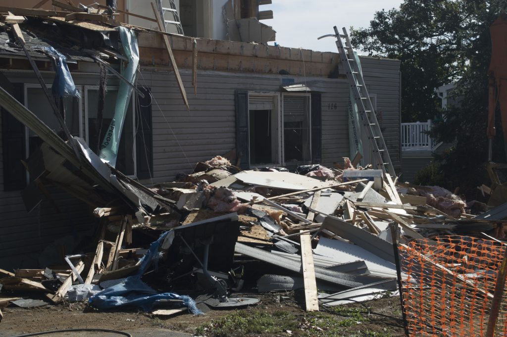 The home at 126 South Beverly Drive is demolished. (Photo: Daniel Nee)