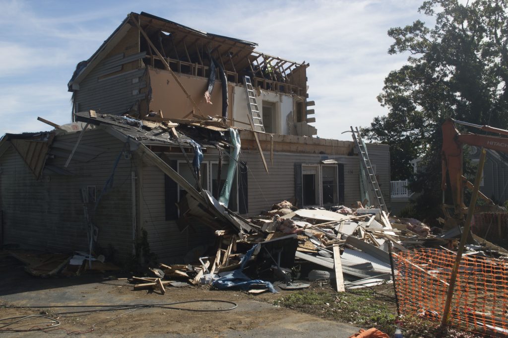 The home at 126 South Beverly Drive is demolished. (Photo: Daniel Nee)