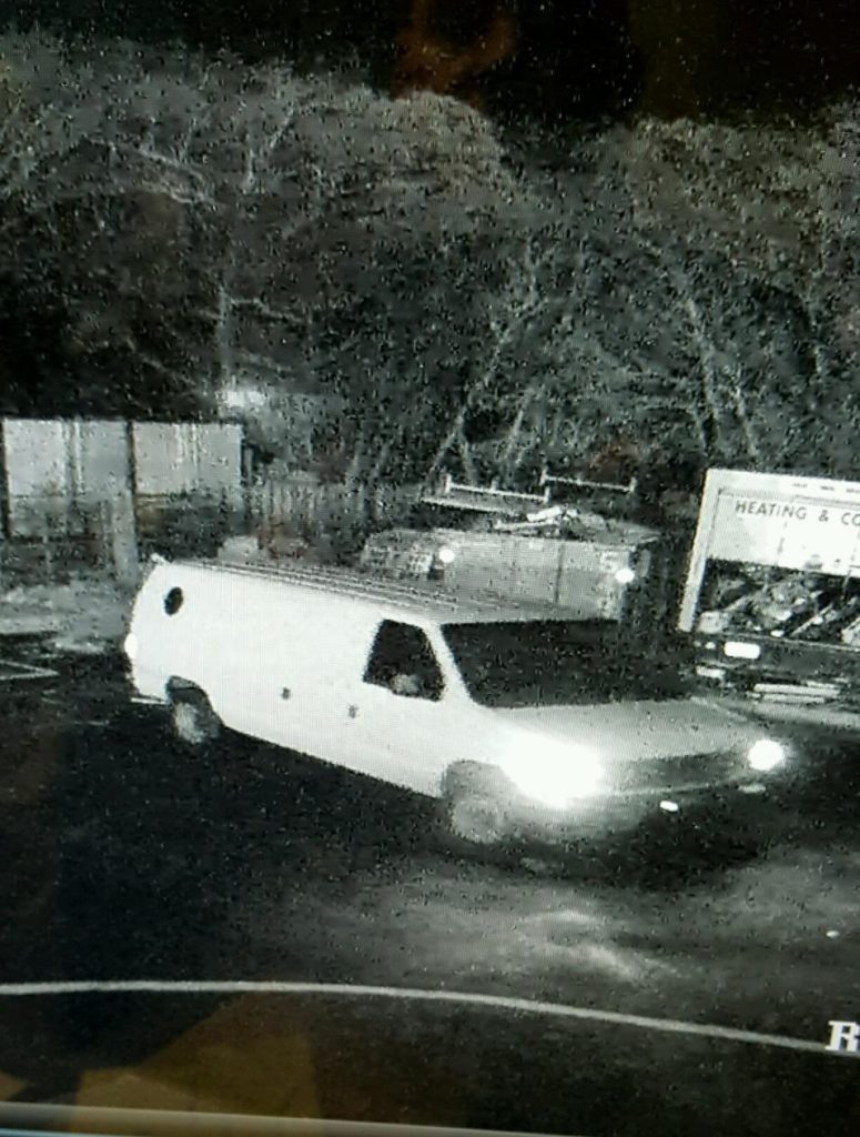 The van being driven by a suspected copper thief. (Photo: Brick Twp. Police)