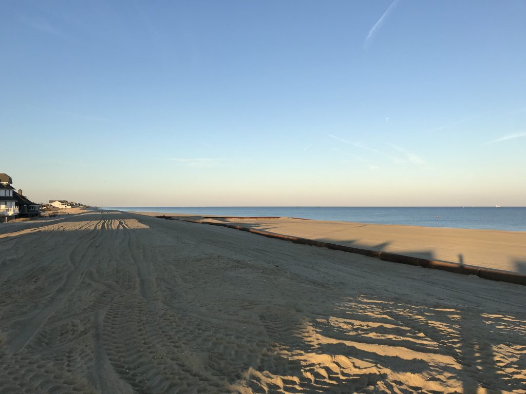 Beach replenishment work in Mantoloking, N.J., Nov. 27, 2017. (Photo: Daniel Nee)
