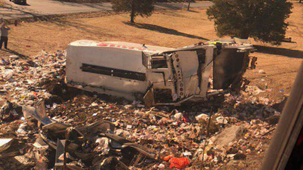 The scene of a train crash involving U.S. representatives. (Credit: @rachaelmbade/ Twitter)