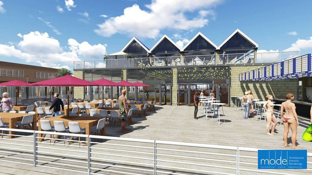 A rendering of the Beach Bar, recently approved by the Seaside Heights planning board. (Credit: MODE Architects)