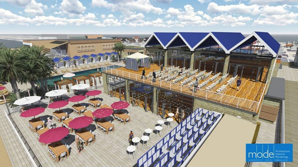 A rendering of the Beach Bar, recently approved by the Seaside Heights planning board. (Credit: MODE Architects)