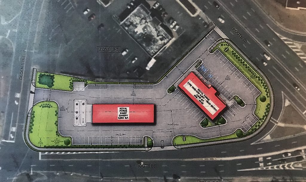 The rendering of a proposed Royal Farms store in Brick, N.J. (Photo: Daniel Nee)
