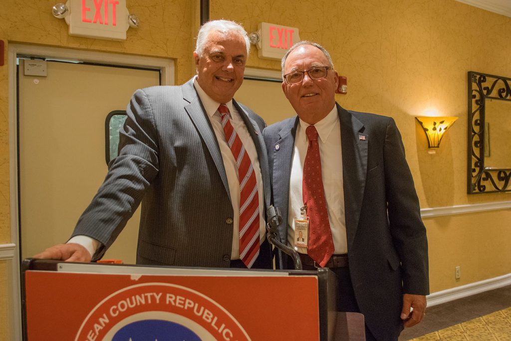Gary Quinn (left) and Ocean County Freeholder Gerry Little. (Photo: Daniel Nee)