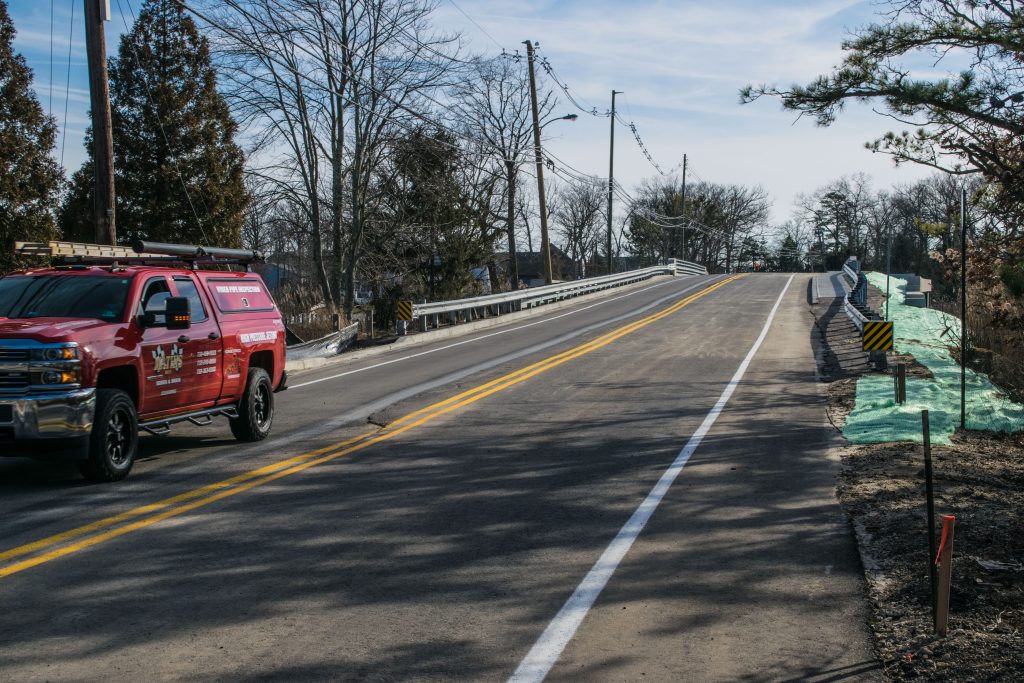 The Midstreams Bridge in Brick Township reopens to traffic, Feb. 19, 2019. (Photo: Daniel Nee)