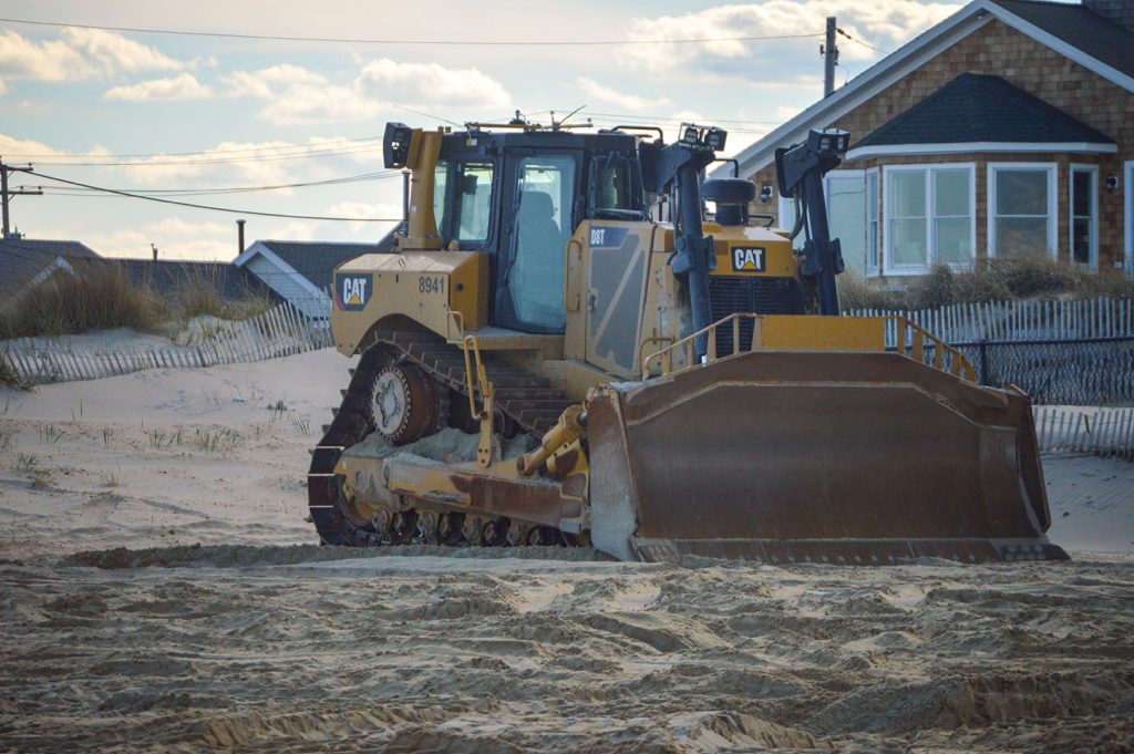 Beach replenishment begins in Point Pleasant Beach, NJ, April 10, 2019. (Photo: Daniel Nee)