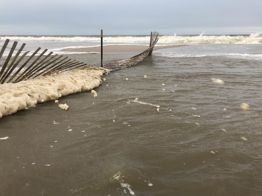 Brick Beach III during the Oct. 10, 2019 nor'easter. (Photo: Daniel Nee)
