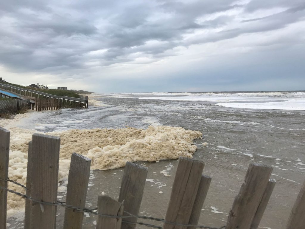 Brick Beach III during the Oct. 10, 2019 nor'easter. (Photo: Daniel Nee)