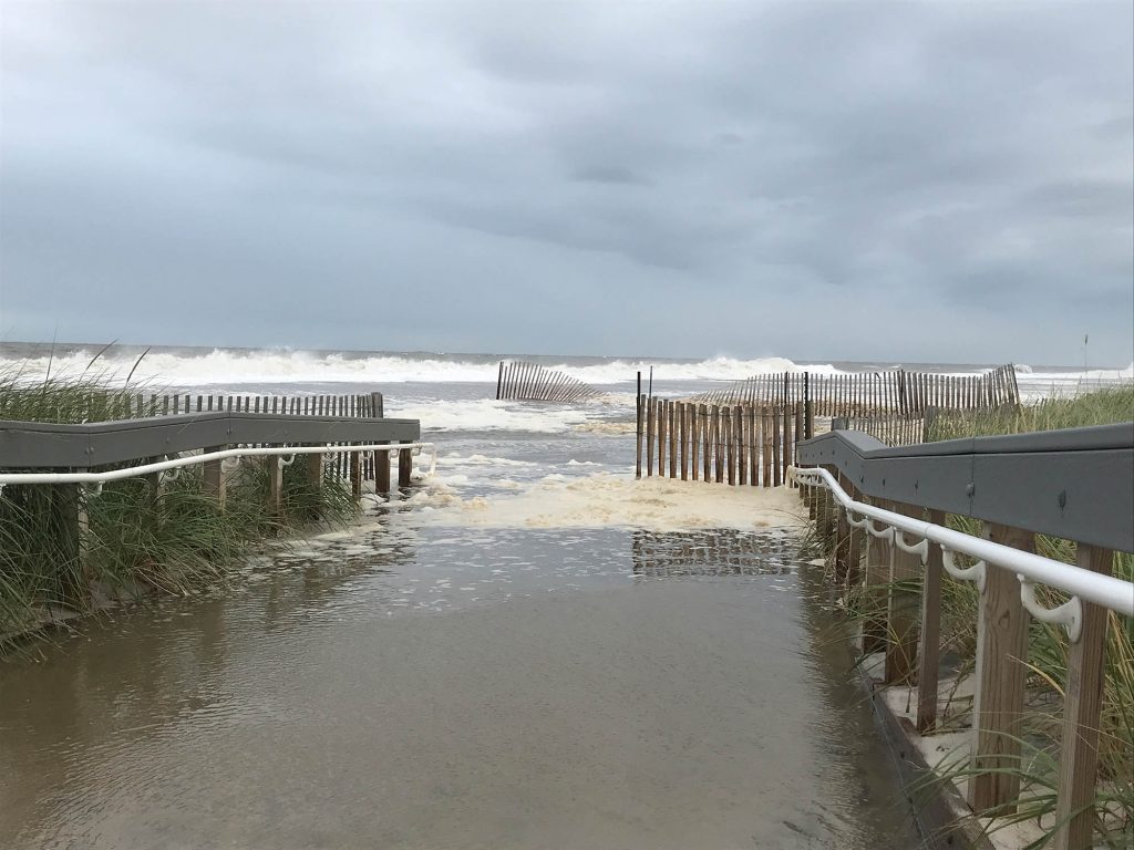 Brick Beach III during the Oct. 10, 2019 nor'easter. (Photo: Daniel Nee)