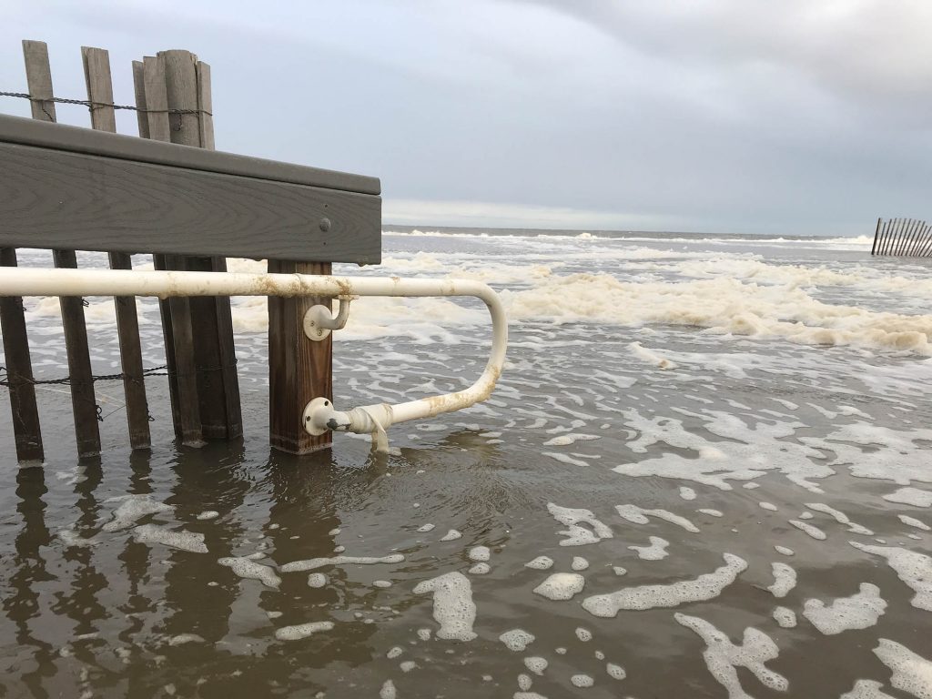 Brick Beach III during the Oct. 10, 2019 nor'easter. (Photo: Daniel Nee)