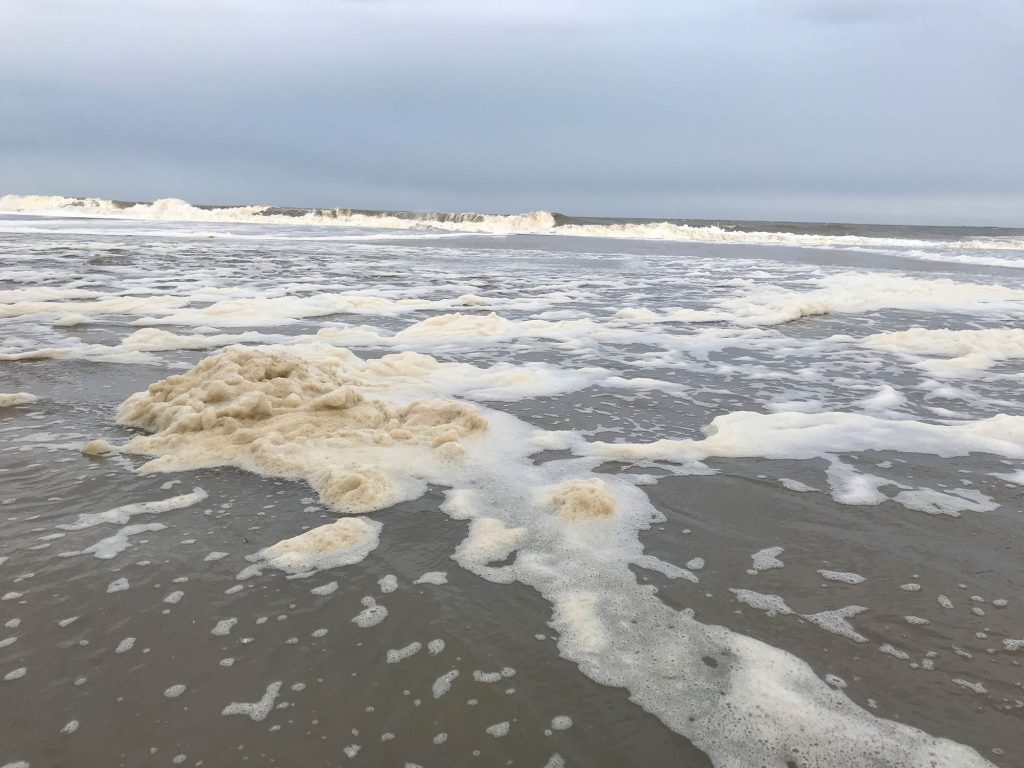 Brick Beach III during the Oct. 10, 2019 nor'easter. (Photo: Daniel Nee)