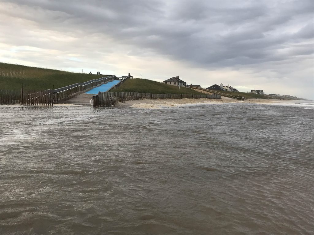 Brick Beach III during the Oct. 10, 2019 nor'easter. (Photo: Daniel Nee)