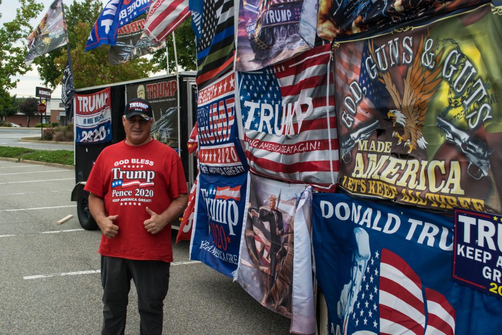 Rocky Granata's Trump-themed RV in Brick, Oct. 2019. (Photo: Daniel Nee)