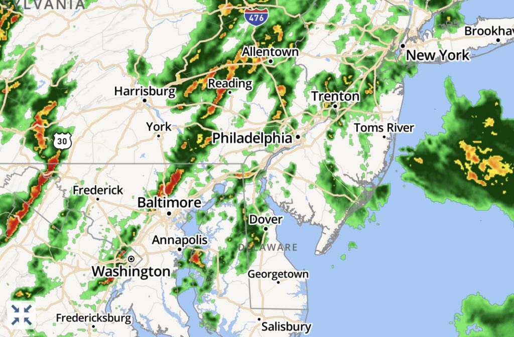 Weather radar as of 12:45 p.m. Monday, April 13, 2020. (NOAA)